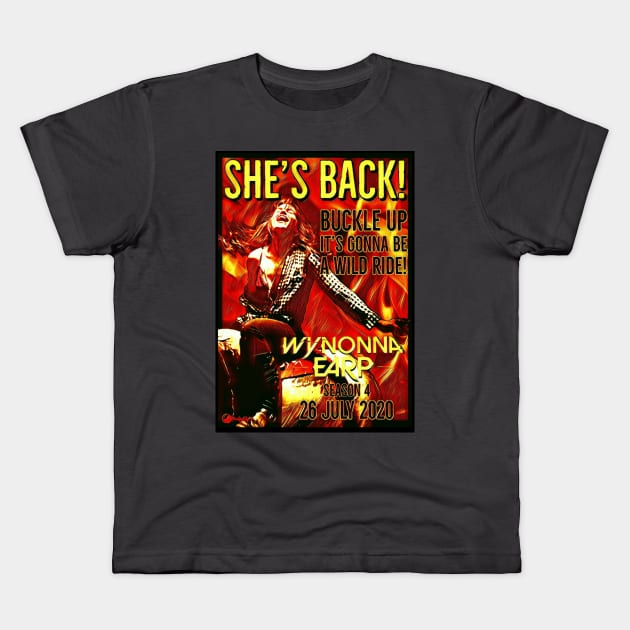 Shes Back! - Wynonna Earp Kids T-Shirt by SurfinAly Design 